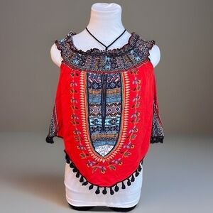 Vintage Bohemian Hippie Festival Tank Shirt XS